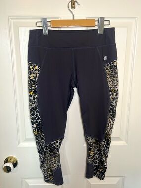 Lija Star Print Leggings Yoga Athletic Capris